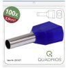Quadrios 22C437 Twin Ferrule Wire End Sleeves Blue 2.5 mm² Insulated Set