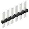 Pin header, 20 pole, pitch 1.27 mm, straight, black, 10060718