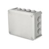 Puszka hermetyczna natynkowa z dławikami 190x150x75mm bezhalogenowa, odporna na UV, dekiel przykręcany IP66 szary