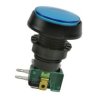 Przełącznik; przyciskowy; 910-2-10-1C2 BLUE 12V LED; ON-(ON); niebieski; podświetlenie LED 12V; niebieski; konektory 4,8x0,8mm;