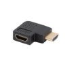 Adapter HDMI(M)-HDMI(F) 4K kątowy prawo czarny AD-HDMI-06