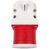 Wtyczka odbiornikowa z klapką 32A 5P 400V czerwona IP44 525-6d