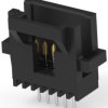 Pin header, 5 pole, pitch 1.27 mm, straight, black, 5-104071-2