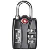 Burg Wächter 32991 TSA Padlock 30.80mm Black 3-Dial Combination Travel Safe