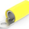 Insulated ring cable lug, 16.8-26.7 mm², AWG 4, 5 mm, yellow, 1-331456-0
