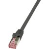 LogiLink CQ2013S RJ45 Network Patch Cable CAT 6 S/FTP 0.25m Black LSZH 1pc