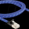 80383 RJ45 flat ribbon network cable Cat.6A U/FTP 1 m blue