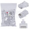 Wtyk modularny RJ45 8P8C kat.6 nieekranowany UTP uniwersalny drut linka przelotowy NEKU opakowanie WORECZEK 100szt.