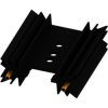 Extruded heatsink, (L x W x H) 38.1 x 34.9 x 12.7 mm, 11 K/W, black anodized, SK 104 38,1 STS