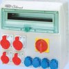 Rozdzielnica RSS-05 z rozłącznikiem 0-1 100A okienko 18 mod 2x32A 3P+N+Z 400V 2x16A 3P+N+Z 400V 4x16A 2P+Z 250V IP44 942055