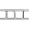 Berker B.3/B.7 Glas Ramka Poczwórna Szklana Aluminium 10146414