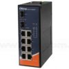 ORing IGPS-1082GP, Switch przemysłowy niezarządzalny, 8x 10/1000 RJ-45 PoE + 2x 1000 SFP, obudowa slim