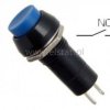 Przeł. przycisk okrągły chwilowy NO niebieski