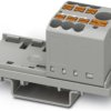Distribution block, push-in connection, 0.14-4.0 mm², 7 pole, 24 A, 8 kV, gray, 3273066