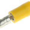Konektor okrągły izolowany Męski Bez osłony rozmiar 6mm² średnica przelotu 5mm RS PRO Żółty długość całkowita 25mm