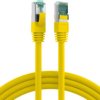 Patch cable, RJ45 plug, straight to RJ45 plug, straight, Cat 6A, S/FTP, LSZH, 0.25 m, yellow, MK6001.0,25Y