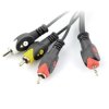 Przewód Jack 2,5mm 4 polowy - 3xRCA - 1,5m