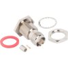 TNC panel socket 50 Ω, RG-178, RG-196, Belden 83265, crimp connection, straight, 122403