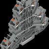 2202-3201 Three-tier feed-through terminal, Ø 0.25 - 2.5 mm, L/L/L