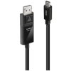 LINDY 43341 1m USB Type C to DisplayPort 8K60 Adapter Cable 1.4 HDR Black