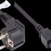 P0105-S030 power cord type E+F CEE 7/7 to C5 , black, 0,75 mm², 3 m
