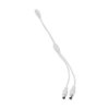 Rozgałęźnik DC 5.5X2.1 2W-1G biały 32cm 22/20awg