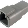 Socket, 2 pole, straight, 1 row, gray, DTP04-2P-C015
