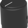 Rotary knob, 6.35 mm, aluminum, black, Ø 19.1 mm, H 20 mm, 4-1437621-2