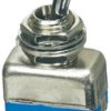 Toggle switch, metal, 1 pole, latching, On-On, 4 A/125 VAC, 30 VDC, silver-plated, 11136A