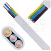Kabel instalacyjny płaski YDYp 3x1,5mm2 biały 450/750V drut Eltrim