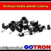 Uchwyt kabla czarny płaski 8/5 mm