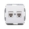 Sentia Gniazdo komputerowe podwójne RJ45 kat.5e białe 1449-10