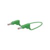 Stäubli 669407-20025 Connection cable green, stackable Ø4mm plugs, flexible