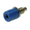 GNIAZDO BANAN 4mm NIEBIESKIE NIKLOWANE PRZYKRĘCANE 22mm 24A 60V