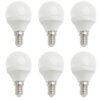 Żarówka Led E14 230V 6W Kula 520Lm Ciepła Komplet 6Szt