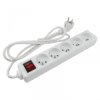 Przedłużacz 5 gniaz. 1.5m z/u z wyłącznikiem BIAŁY