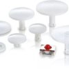 Plunger, round, Ø 11.5 mm, (L x H) 4.45 x 11.5 mm, white, for short-stroke pushbutton, 5.46.001.146/0200