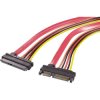 Renkforce RF-4174578 SATA Cable Extension 7+15-pin Male to Female 0.5m