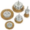 Sealey BWBS05 Wire Brush Set 5pc Brassed