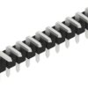 Pin header, 10 pole, pitch 2.54 mm, angled, black, 10057958