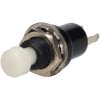 R-TECH 780384 Miniature Momentary SPST White Push Button Switch