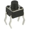 Mikroprzycisk; 4,5x4,5mm; 4,8mm; TS4501-4,8; 2,8mm; przewlekany (THT); 4 piny; czarny; OFF-(ON); bez podświetlenia; 50mA; 12V DC