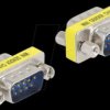 66464 Gender Changer, Adapter, DB9, male / male, 2 pieces
