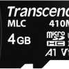 Karta Micro SD MicroSDHC, 4 GB Nie MLC, Transcend USD410M -25 → +85°C