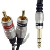 Kabel Jack 6,3 Wt - 2xWt. RCA 3m Stereo, VITALCO MK82