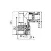 Binder 99-0406-70-03 Female 3.5-5mm Angle 3 Pin Cable Mount with Solder Terminal