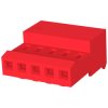 Socket housing, 5 pole, pitch 2.54 mm, angled, red, 3-640440-5