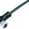 Sensor actuator cable, M12-cable socket, angled to open end, 5 pole, 2 m, PUR, black, 4 A, 79 3544 32 05