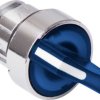 Toggle switch, illuminable, groping, waistband round, front ring silver, mounting Ø 22 mm, ZB4BK1463