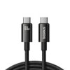 Kabel Baseus Tungsten Gold Usb-C 3.2 / Usb-C 3.2 100W 4K 60Hz 1.5M - Czarny